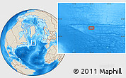 Shaded Relief Location Map of the area around 52° 6' 54" N, 38° 10' 29" W