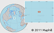 Gray Location Map of the area around 52° 6' 54" N, 43° 16' 29" W