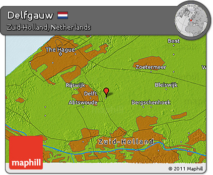 Physical 3D Map of Delfgauw