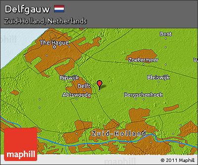 Physical 3D Map of Delfgauw