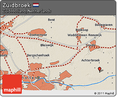 Shaded Relief 3D Map of Zuidbroek