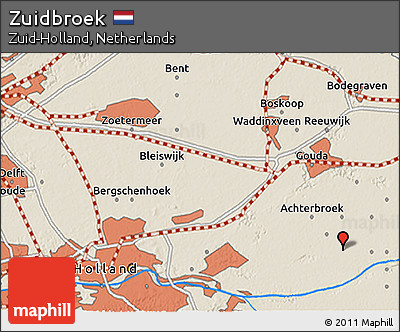 Shaded Relief 3D Map of Zuidbroek
