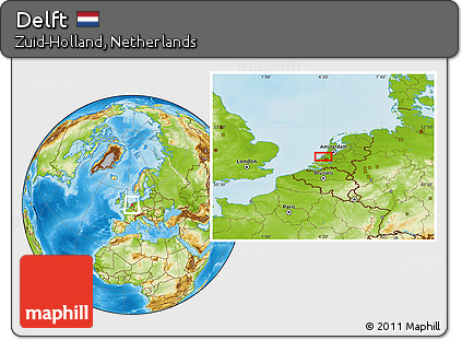 Physical Location Map of Delft