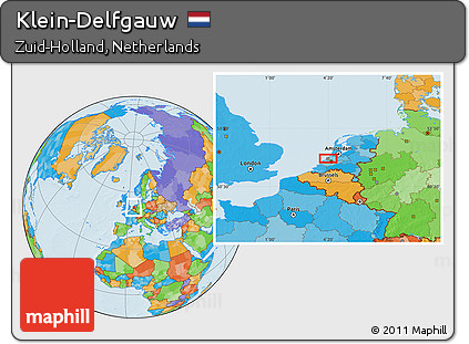 Political Location Map of Klein-Delfgauw