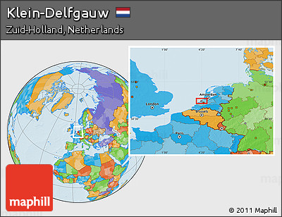 Political Location Map of Klein-Delfgauw