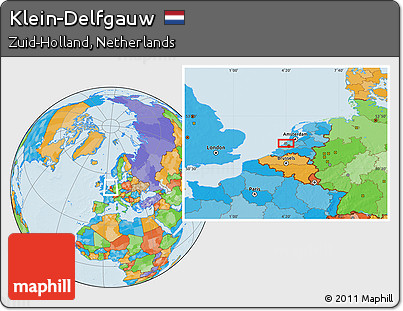 Political Location Map of Klein-Delfgauw
