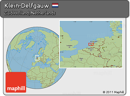 Savanna Style Location Map of Klein-Delfgauw