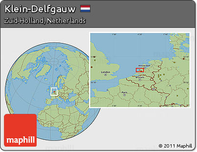 Savanna Style Location Map of Klein-Delfgauw