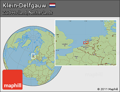 Savanna Style Location Map of Klein-Delfgauw