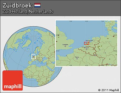 Savanna Style Location Map of Zuidbroek