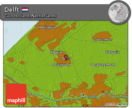 Physical Map of Delft