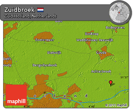 Physical Map of Zuidbroek