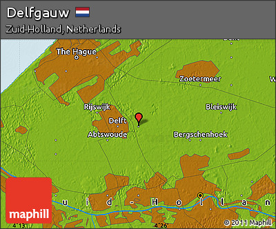 Physical Map of Delfgauw