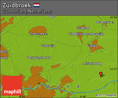 Physical Map of Zuidbroek
