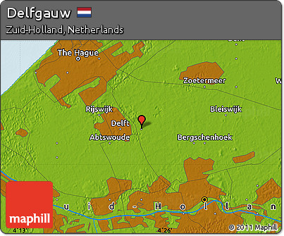 Physical Map of Delfgauw