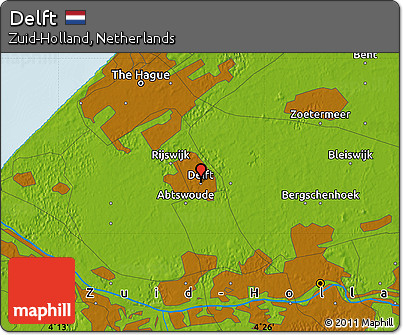 Physical Map of Delft