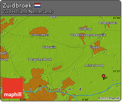 Physical Map of Zuidbroek