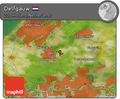 Satellite Map of Delfgauw