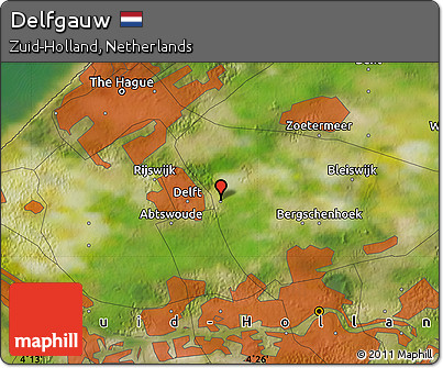 Satellite Map of Delfgauw