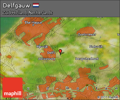 Satellite Map of Delfgauw