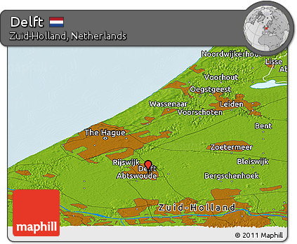 Physical Panoramic Map of Delft