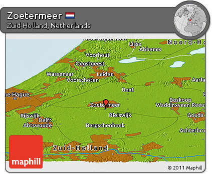 Physical Panoramic Map of Zoetermeer