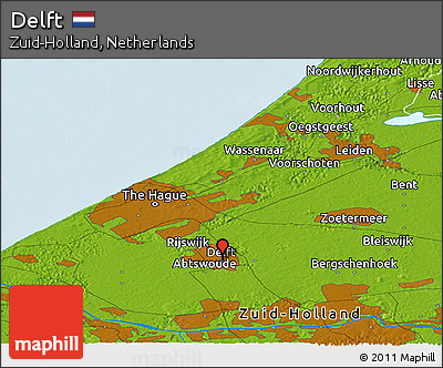 Physical Panoramic Map of Delft