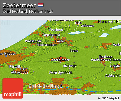 Physical Panoramic Map of Zoetermeer