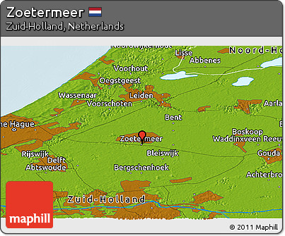 Physical Panoramic Map of Zoetermeer