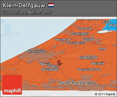 Political Panoramic Map of Klein-Delfgauw