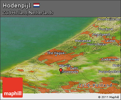 Satellite Panoramic Map of Hodenpijl