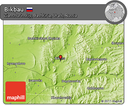 Physical 3D Map of Bikbau