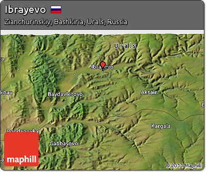 Satellite 3D Map of Ibrayevo