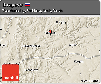 Shaded Relief 3D Map of Ibrayevo