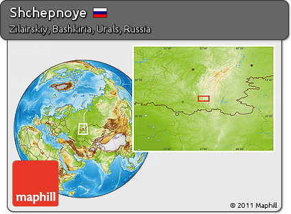 Physical Location Map of Shchepnoye