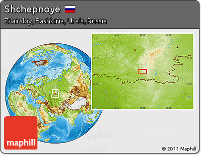 Physical Location Map of Shchepnoye