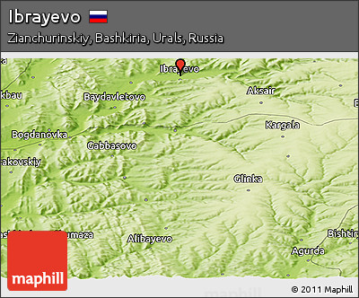 Physical Panoramic Map of Ibrayevo