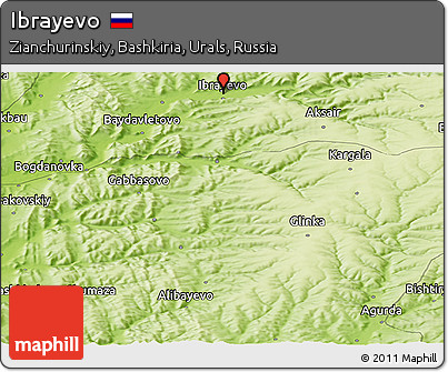 Physical Panoramic Map of Ibrayevo