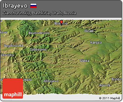 Satellite Panoramic Map of Ibrayevo