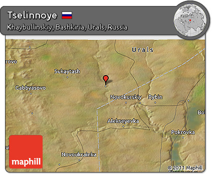 Satellite 3D Map of Tselinnoye