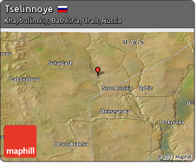 Satellite 3D Map of Tselinnoye