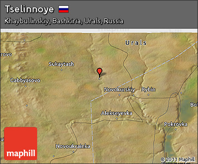 Satellite 3D Map of Tselinnoye