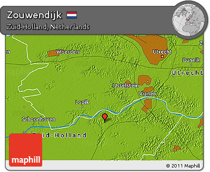 Physical 3D Map of Zouwendijk