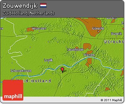 Physical 3D Map of Zouwendijk