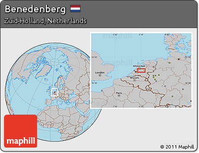 Gray Location Map of Benedenberg