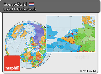 Political Location Map of Soest-Zuid