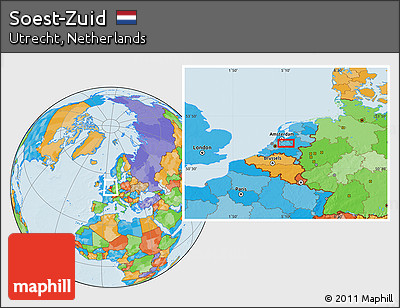 Political Location Map of Soest-Zuid