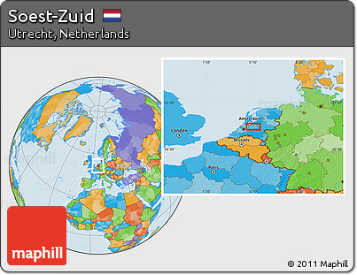 Political Location Map of Soest-Zuid