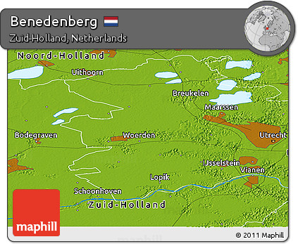 Physical Panoramic Map of Benedenberg