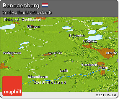 Physical Panoramic Map of Benedenberg